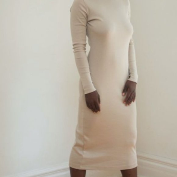 Kotn Longsleeve Dress - Beige - Picture 1 of 3